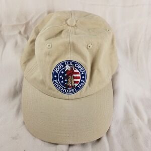 USGA 2005 US Open Pinehurst No 2 Member Golf Hat Tan Adjustable Baseball Cap